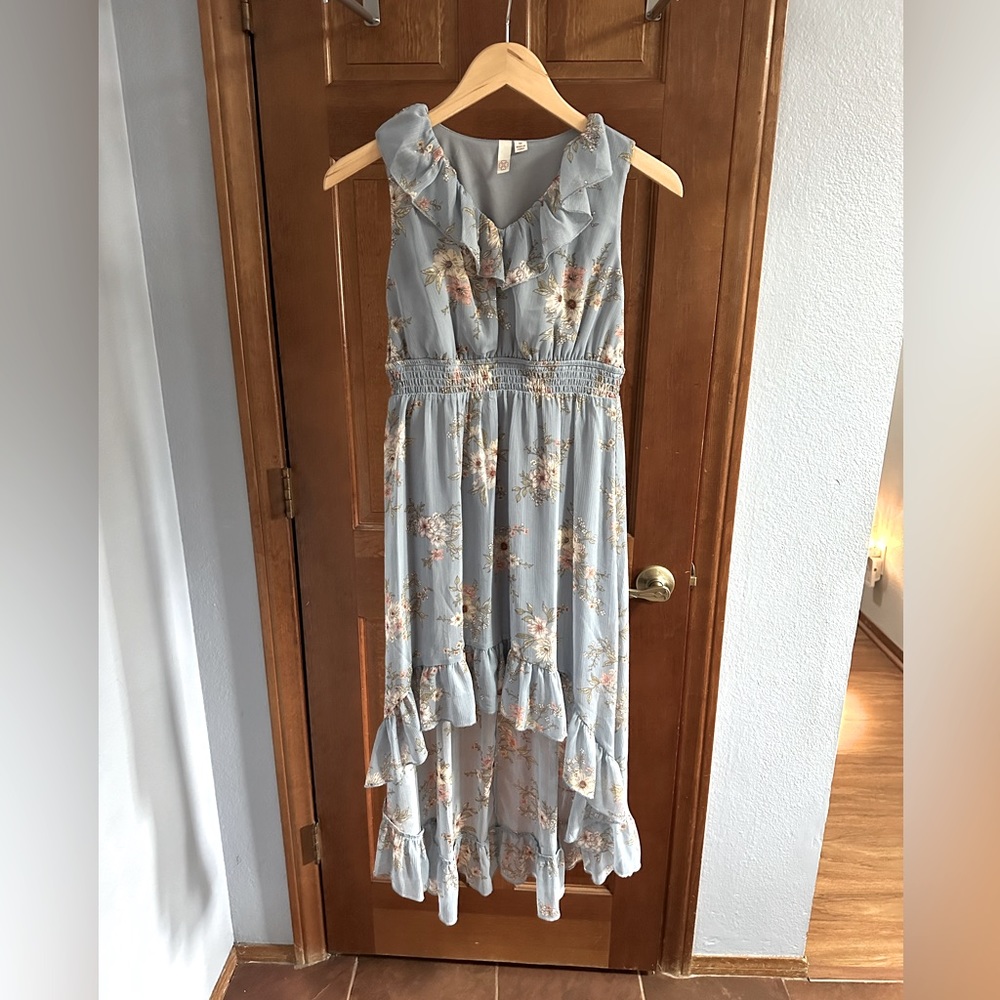 Girls Chiffon Floral High/Low Dress size 12